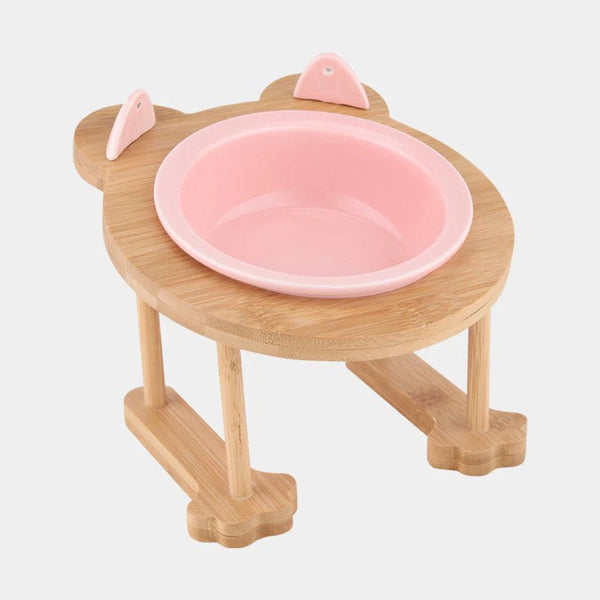 Cat Food Seal FCeramics Puppy Cat Dog Pet Single And Double Food Bowl For Eating And Drinking With Wooden Frame Pets Supplies Feeding Dishresh-Keeping Clip (Copy)