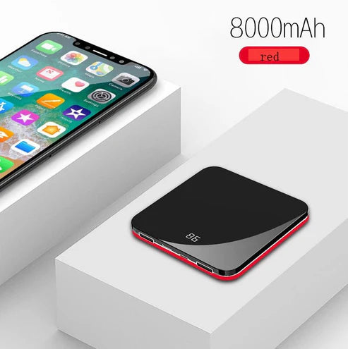 Ultra-Thin Mirror Mini Charging Treasure